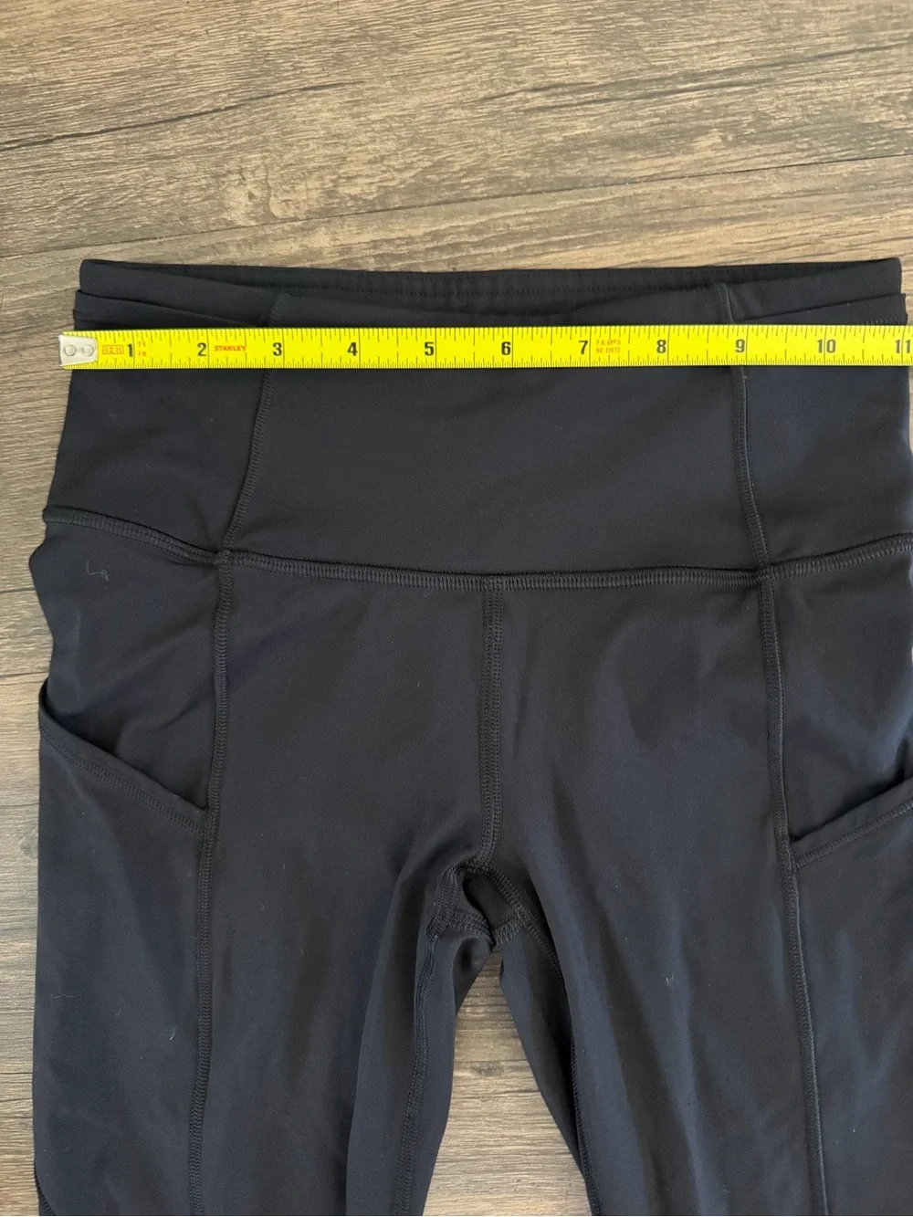 Lululemon athletica Fast & Free 7/8 Black High-Rise Leggings Reflective Detail 2